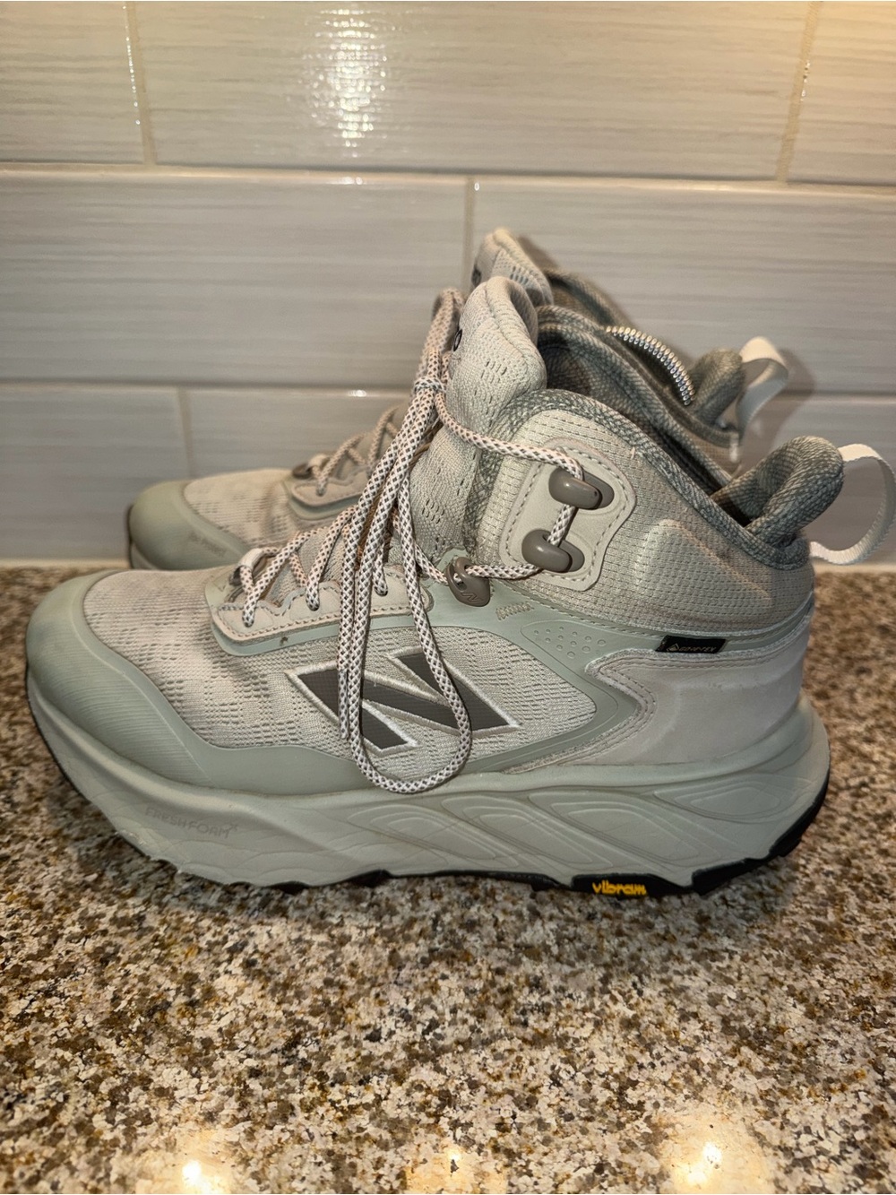 New Balance Pale Gray Trail Running Shoes